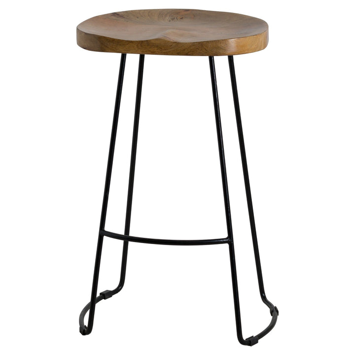 Franklin Hardwood Shaped Barstool - Modern Rattan Ltd