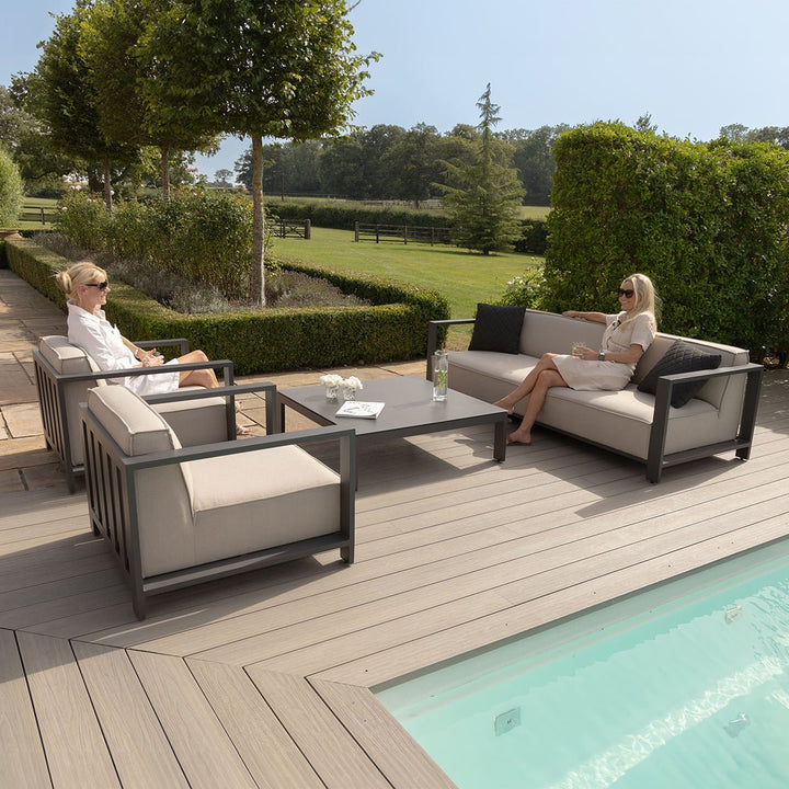 Ibiza 3 Seat Sofa Set With Square Table - Modern Rattan Ltd