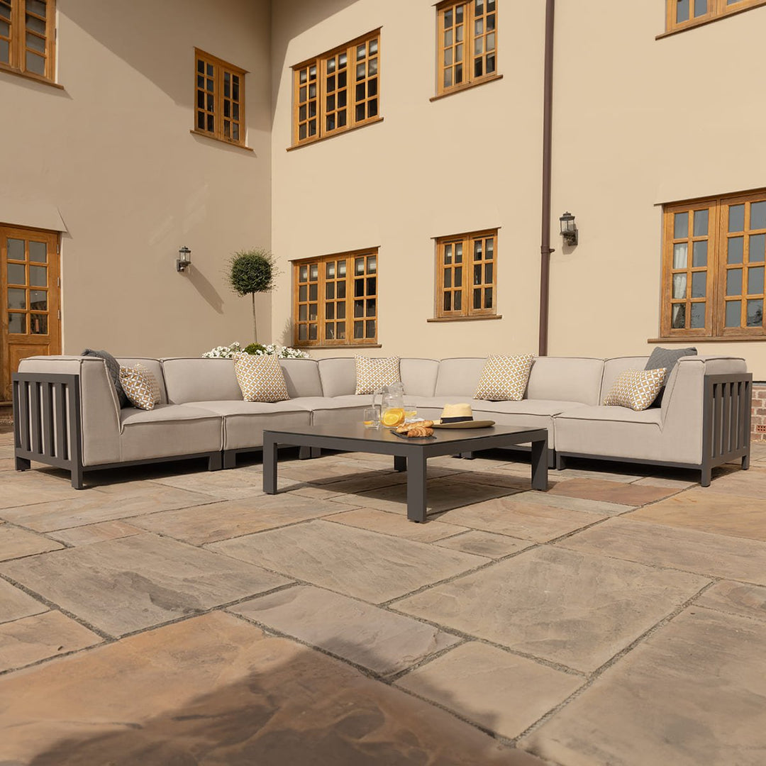 Ibiza Large Corner Sofa Set With Square Table - Modern Rattan Ltd