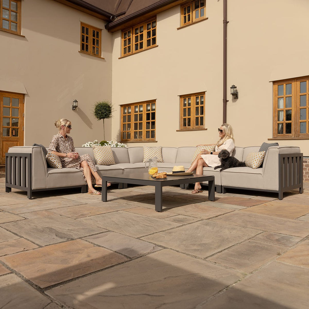 Ibiza Large Corner Sofa Set With Square Table - Modern Rattan Ltd