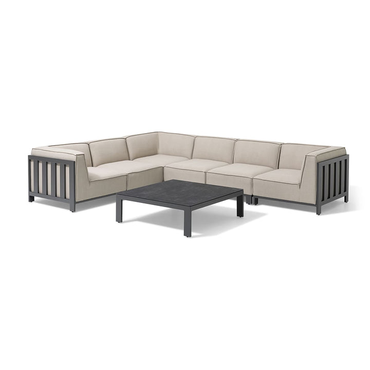 Ibiza Medium Corner Sofa Set With Square Table - Modern Rattan Ltd