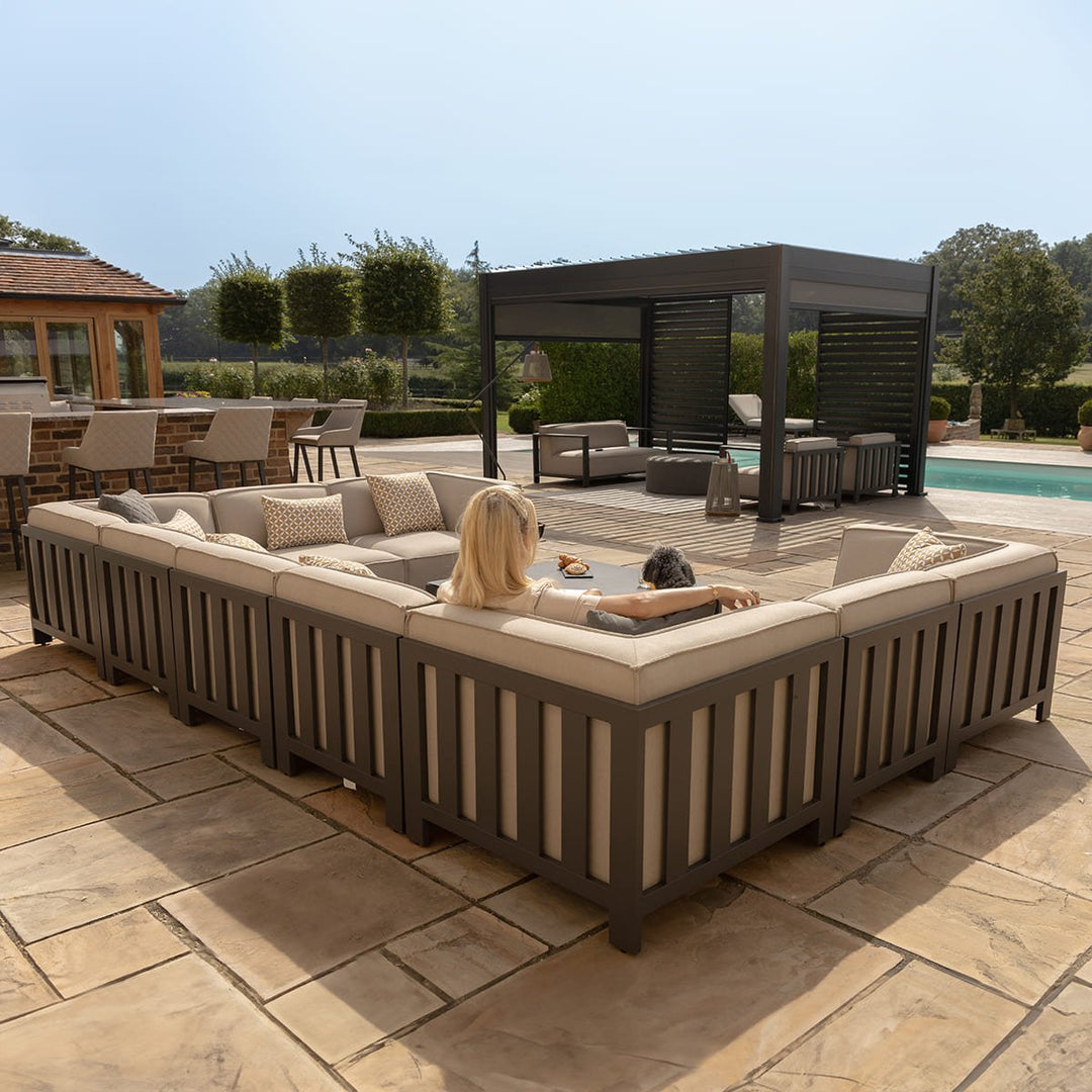 Ibiza U Shape Sofa Set With Square Table - Modern Rattan Ltd