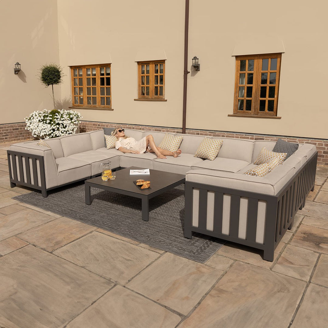 Ibiza U Shape Sofa Set With Square Table - Modern Rattan Ltd