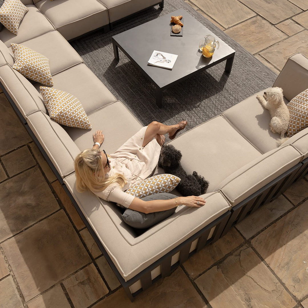 Ibiza U Shape Sofa Set With Square Table - Modern Rattan Ltd