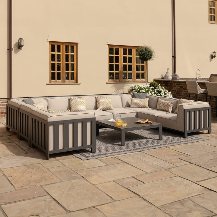 Ibiza U Shape Sofa Set With Square Table - Modern Rattan Ltd