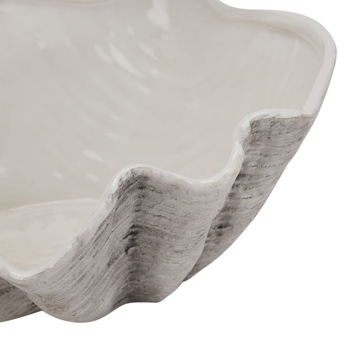 Large Ceramic Adele Shell Bowl - Modern Rattan Ltd