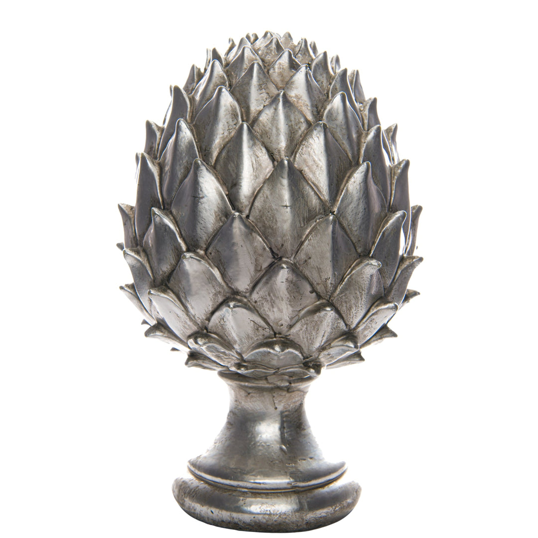 Large Silver Pinecone Finial - Modern Rattan Ltd