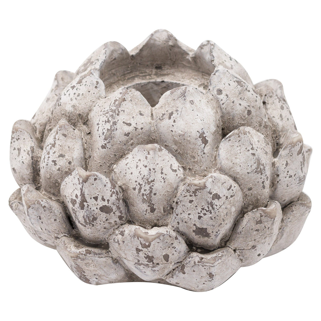 Large Stone Effect Acorn Tea Light Holder - Modern Rattan Ltd