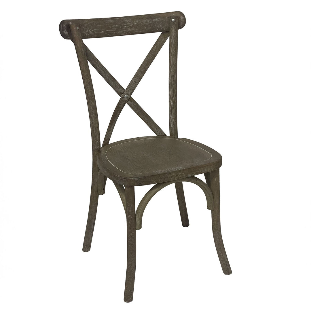 Light Oak Cross Back Dining Chair - Modern Rattan Ltd