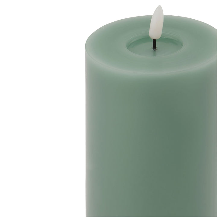 Luxe Collection Melt Effect 3.5x9 Sage LED Wax Candle - Modern Rattan Ltd