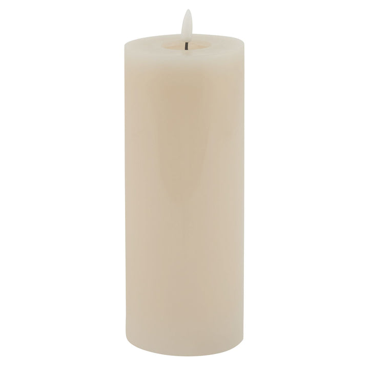 Luxe Collection Melt Effect 3.5x9 Taupe LED Wax Candle - Modern Rattan Ltd