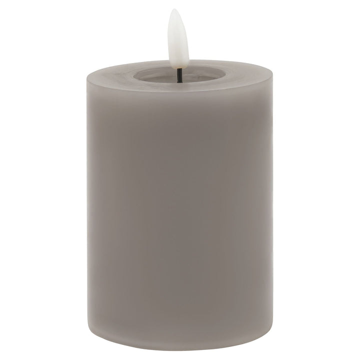 Luxe Collection Melt Effect 3x4 Grey LED Wax Candle - Modern Rattan Ltd