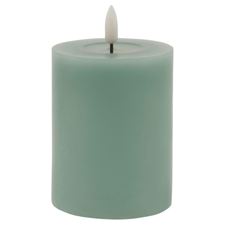 Luxe Collection Melt Effect 3x4 Sage LED Wax Candle - Modern Rattan Ltd