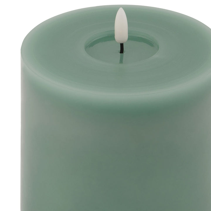 Luxe Collection Melt Effect 5x5 Sage LED Wax Candle - Modern Rattan Ltd