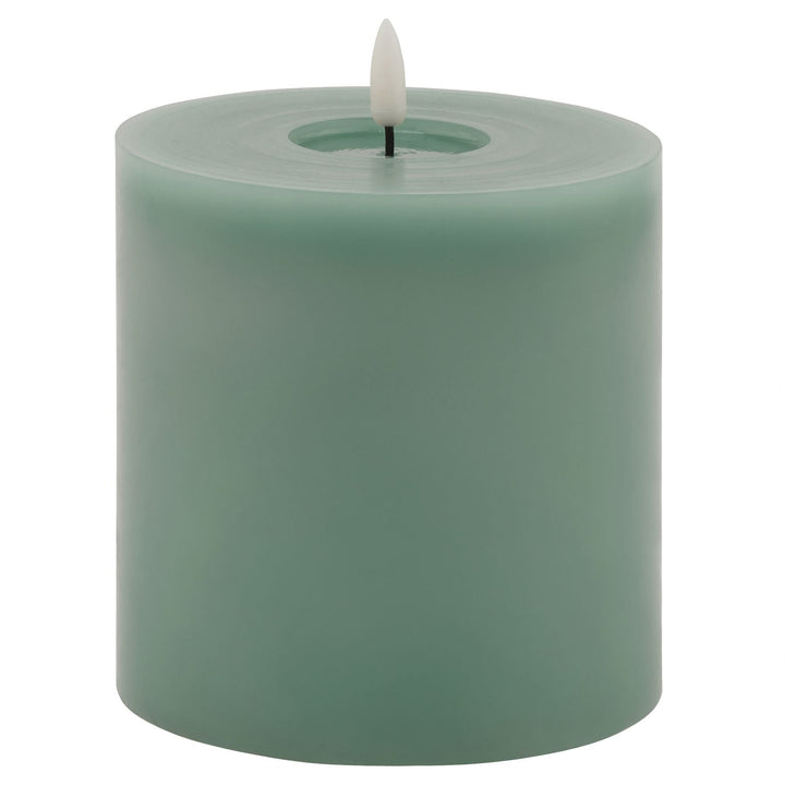 Luxe Collection Melt Effect 5x5 Sage LED Wax Candle - Modern Rattan Ltd