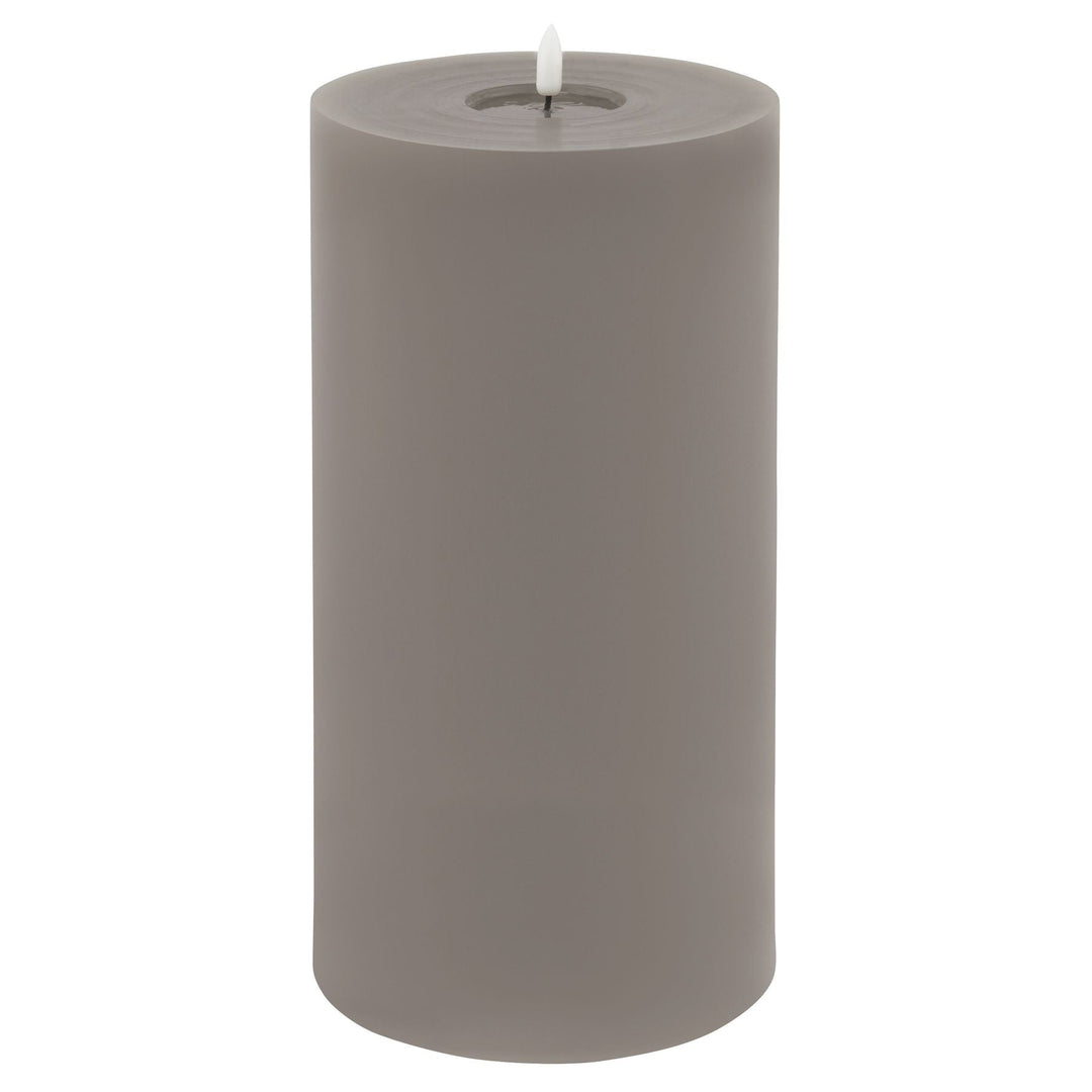 Luxe Collection Melt Effect 6x12 Grey LED Wax Candle - Modern Rattan Ltd