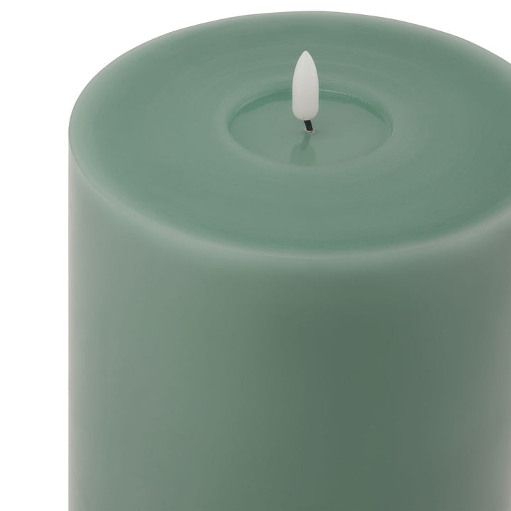 Luxe Collection Melt Effect 6x12 Sage LED Wax Candle - Modern Rattan Ltd