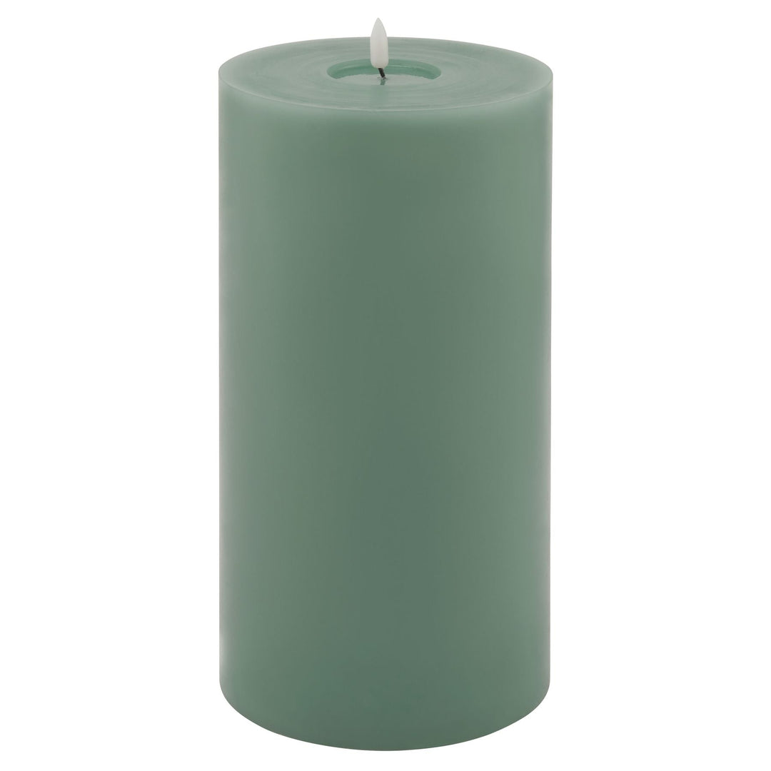 Luxe Collection Melt Effect 6x12 Sage LED Wax Candle - Modern Rattan Ltd