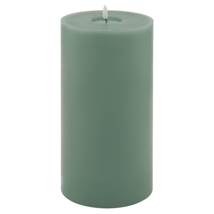 Luxe Collection Melt Effect 6x12 Sage LED Wax Candle - Modern Rattan Ltd