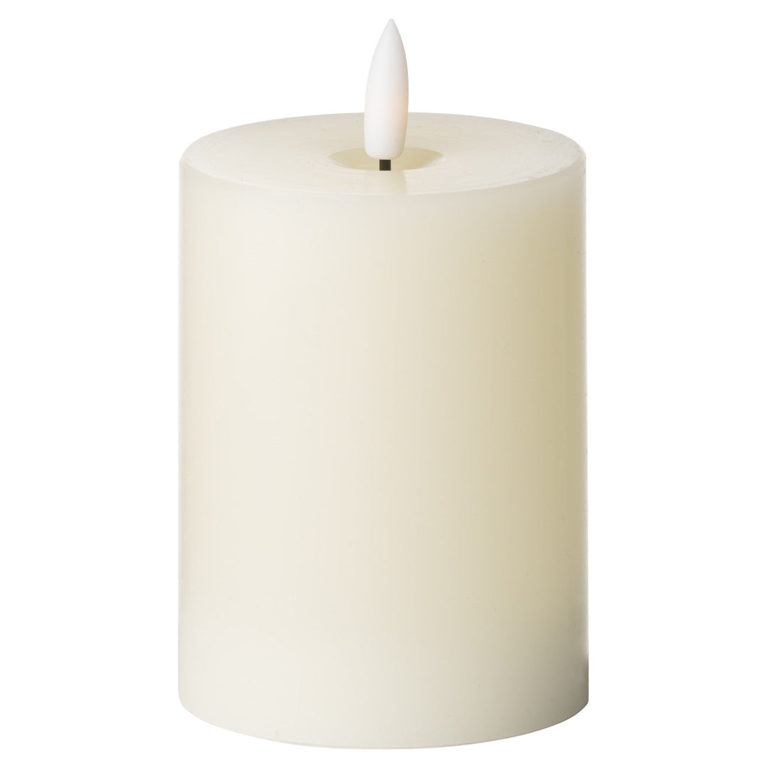 Luxe Collection Natural Glow 3 x 4 LED Cream Candle - Modern Rattan Ltd