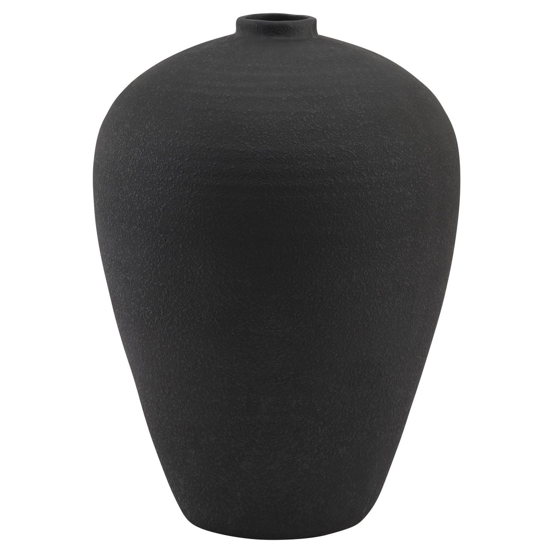 Matt Black Tall Astral Vase - Modern Rattan Ltd