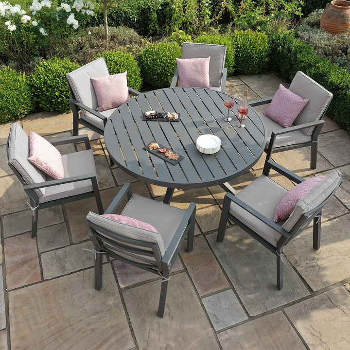 Maze - New York 6 Seat Round Dining Set - Modern Rattan Ltd