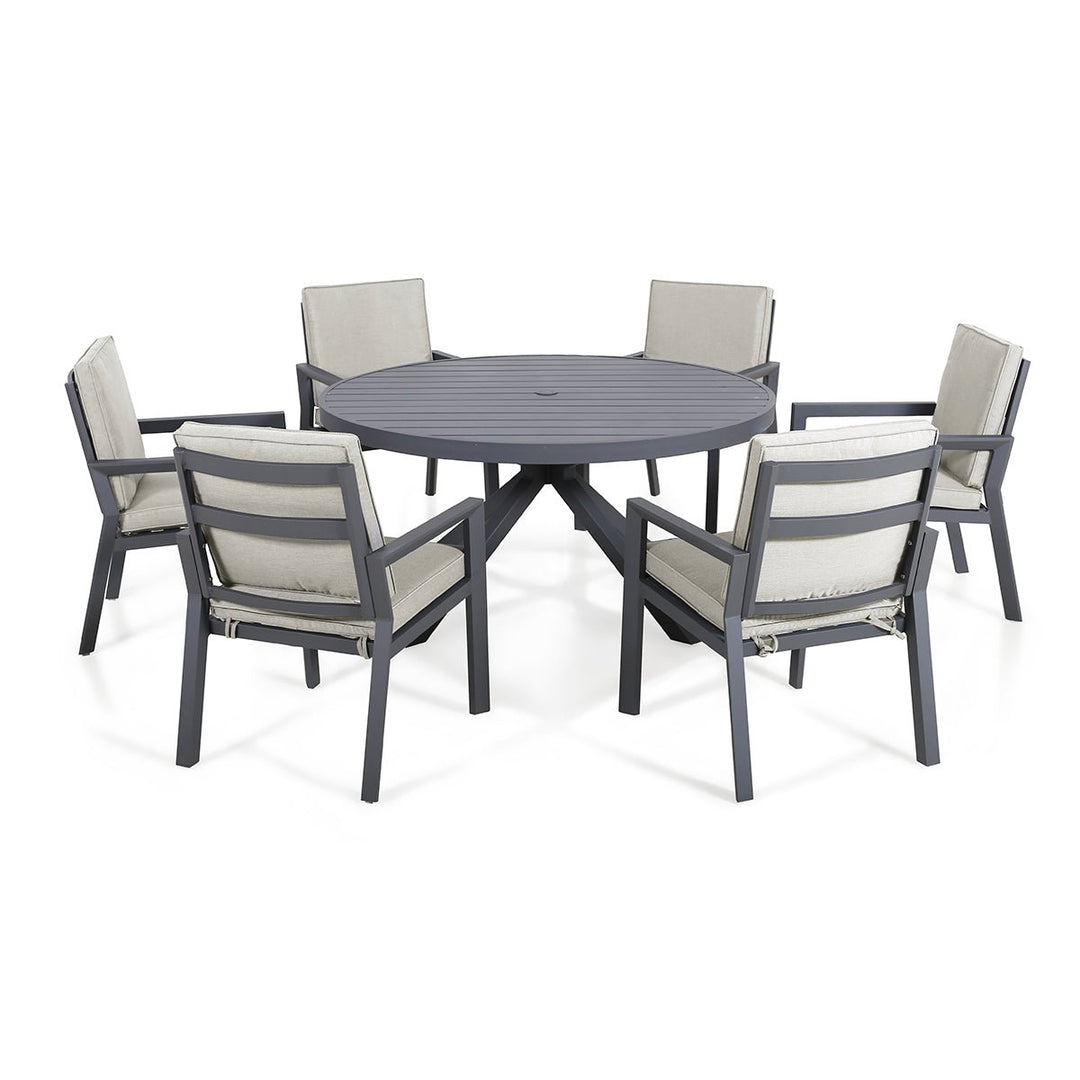 Maze - New York 6 Seat Round Dining Set - Modern Rattan Ltd