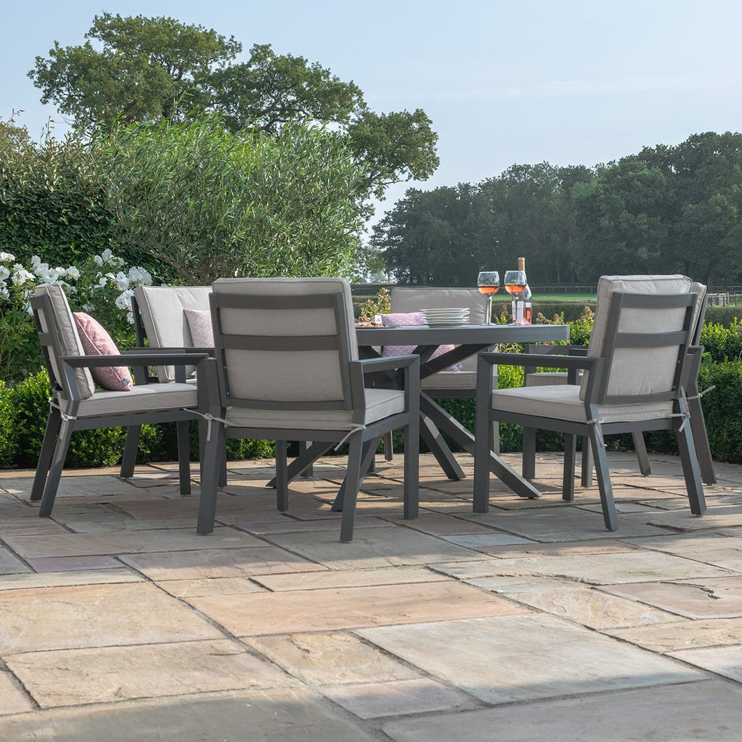 Maze - New York 6 Seat Round Dining Set - Modern Rattan Ltd