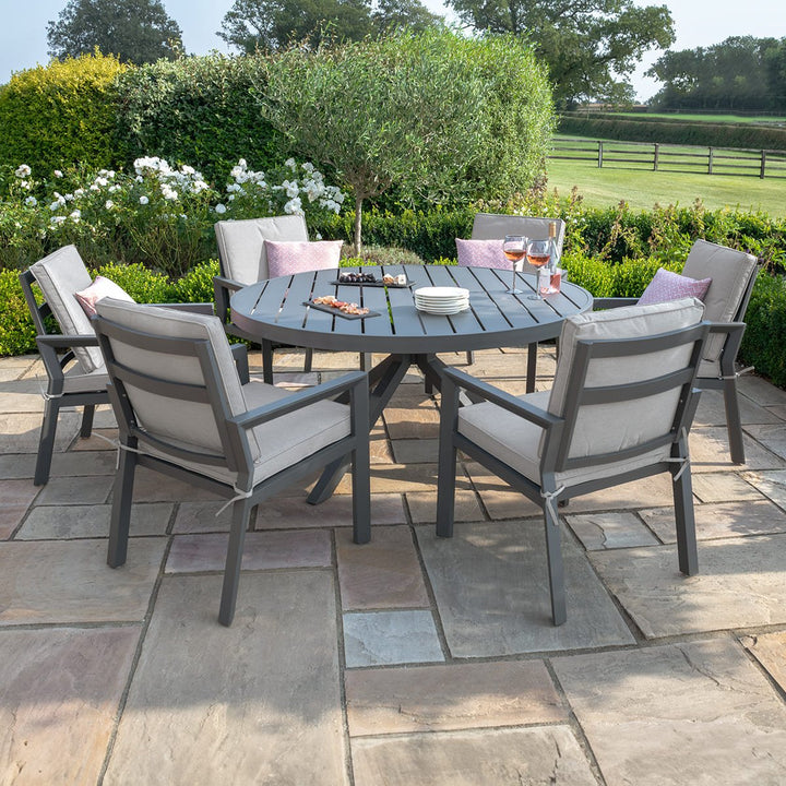 Maze - New York 6 Seat Round Dining Set - Modern Rattan Ltd