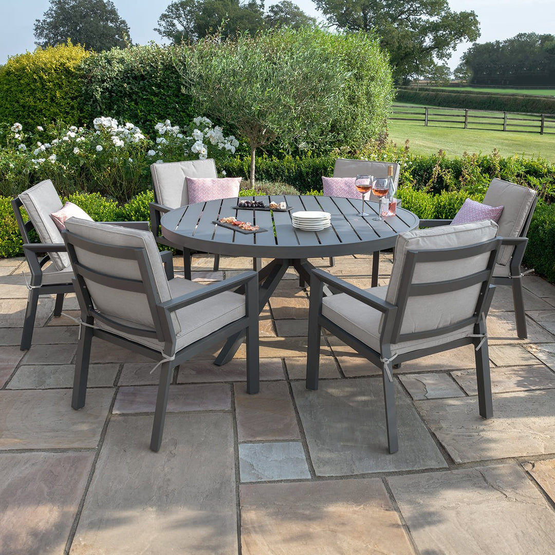 Maze - New York 6 Seat Round Dining Set - Modern Rattan Ltd