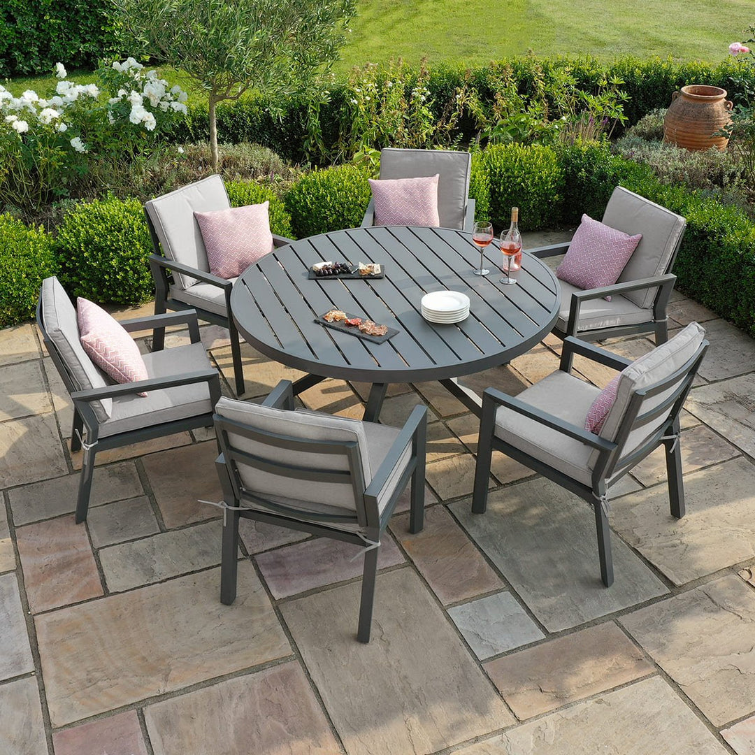 Maze - New York 6 Seat Round Dining Set - Modern Rattan Ltd