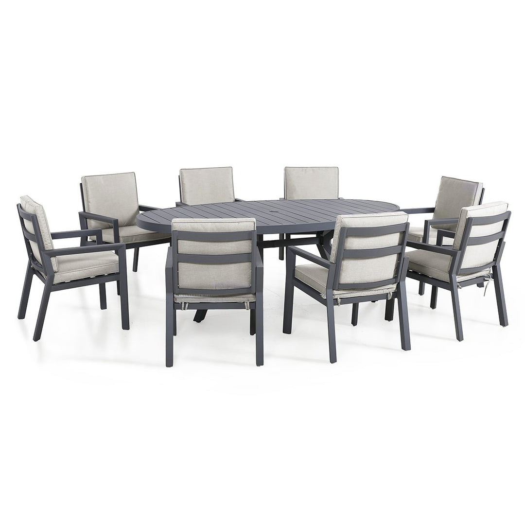 Maze - New York 8 Seat Oval Dining Set - Modern Rattan Ltd