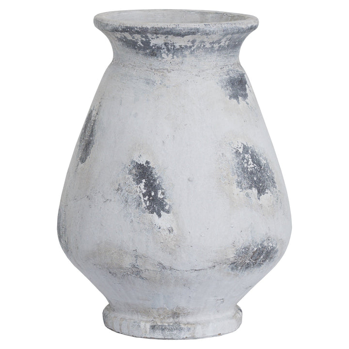 Naxos Large Antique White Vase - Modern Rattan Ltd