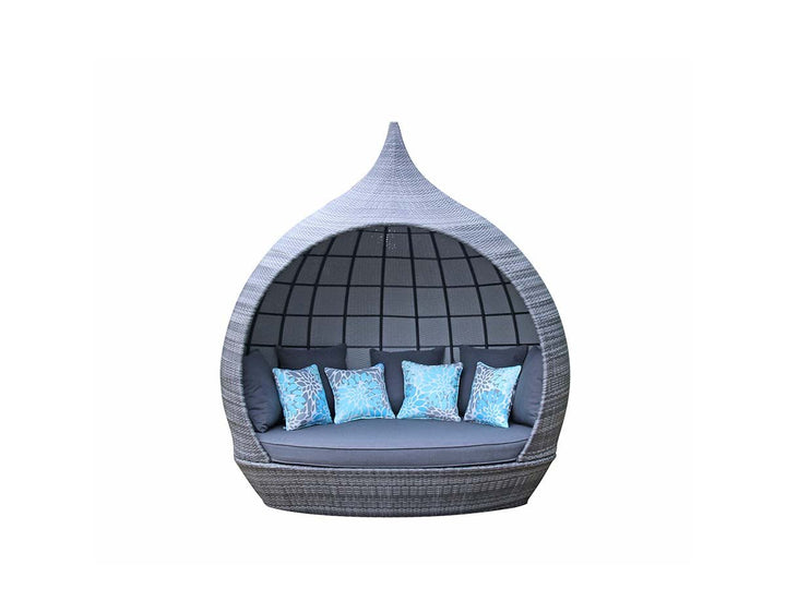 Pearl Daybed In Rattan Mixed Grey - PEAR0039 - Modern Rattan Ltd