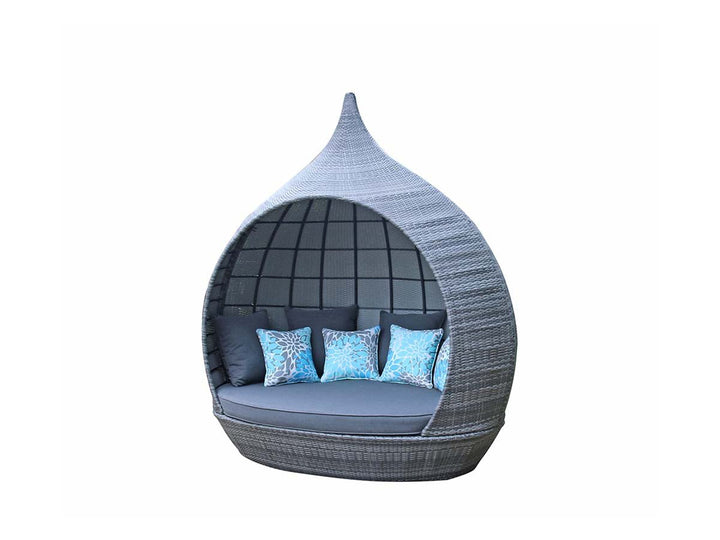 Pearl Daybed In Rattan Mixed Grey - PEAR0039 - Modern Rattan Ltd