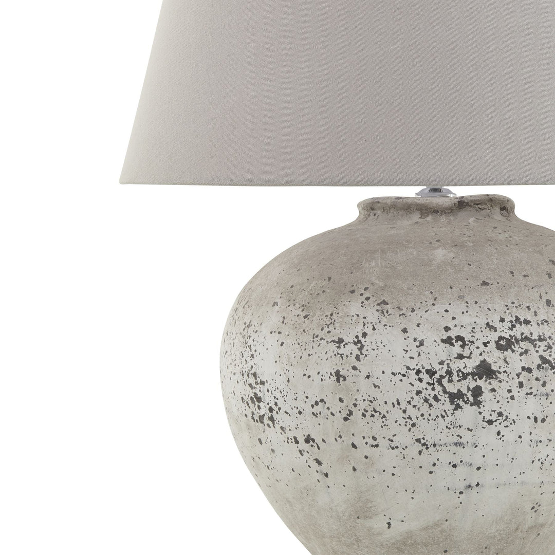 Regola Large Stone Ceramic Lamp - Modern Rattan Ltd