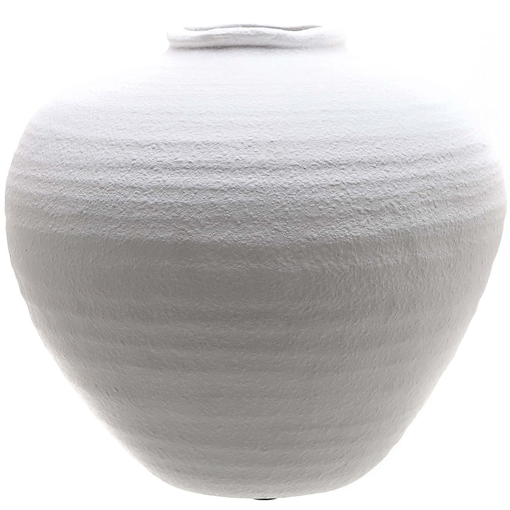 Regola Matt White Ceramic Vase - Modern Rattan Ltd