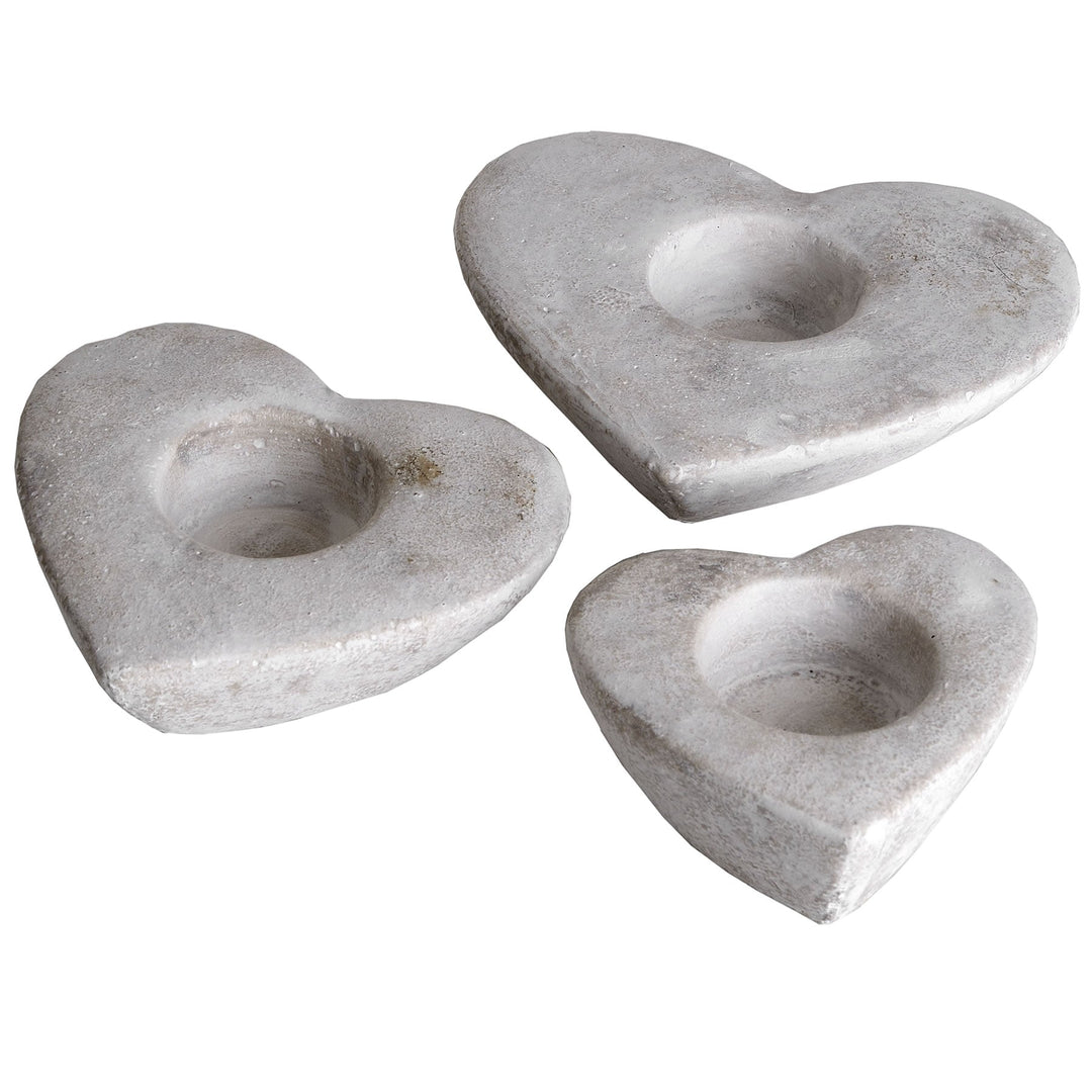 Set Of Three Heart Tea Light Holders - Modern Rattan Ltd