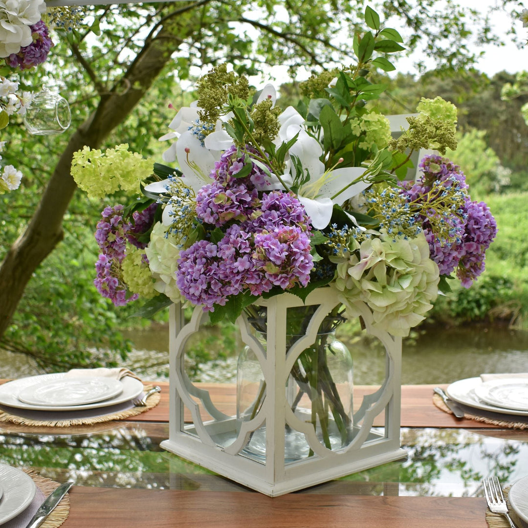 Shabby Green Single Hydrangea - Modern Rattan Ltd