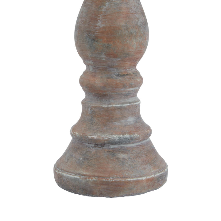 Siena Brown Column Candle Holder - Modern Rattan Ltd