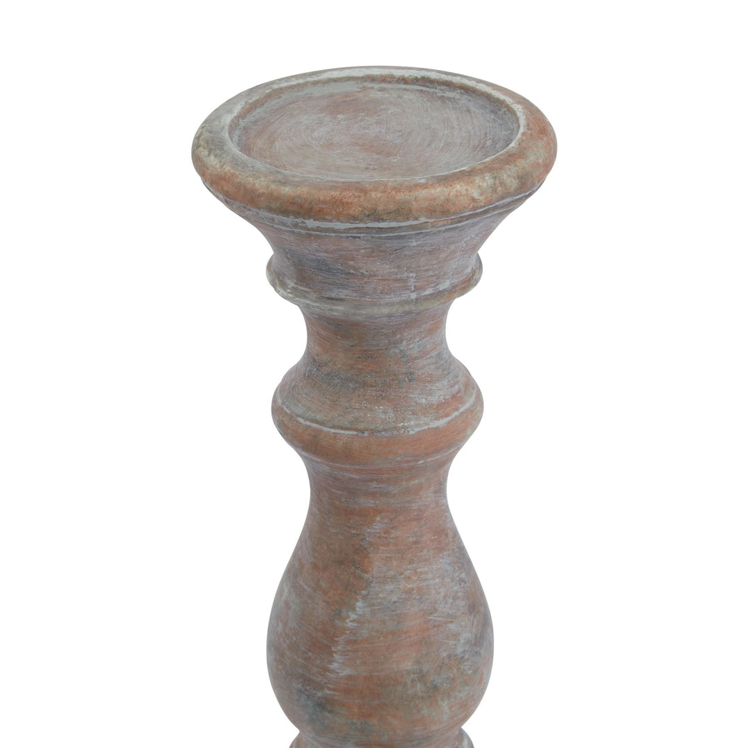 Siena Brown Column Candle Holder - Modern Rattan Ltd