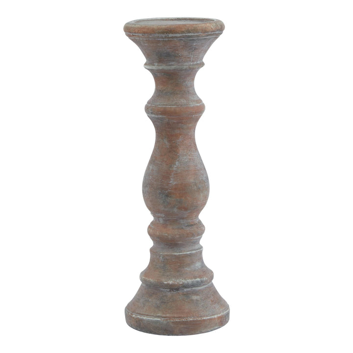 Siena Brown Column Candle Holder - Modern Rattan Ltd