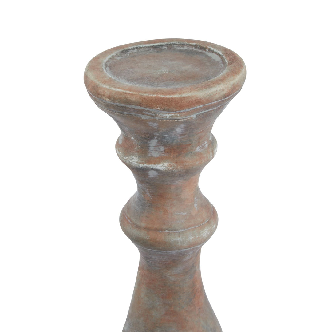 Siena Large Brown Column Candle Holder - Modern Rattan Ltd