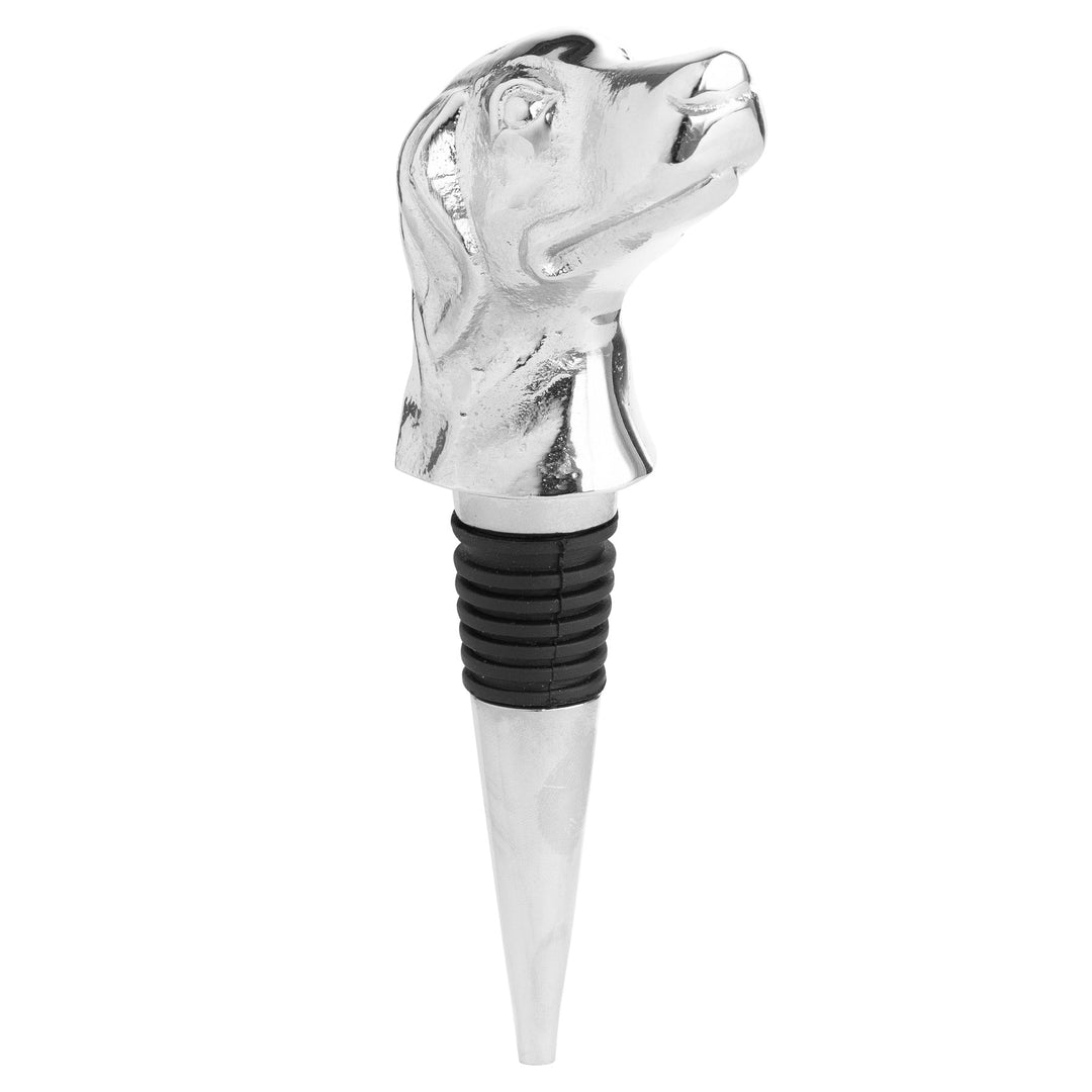 Silver Nickel Dog Bottle Stopper - Modern Rattan Ltd