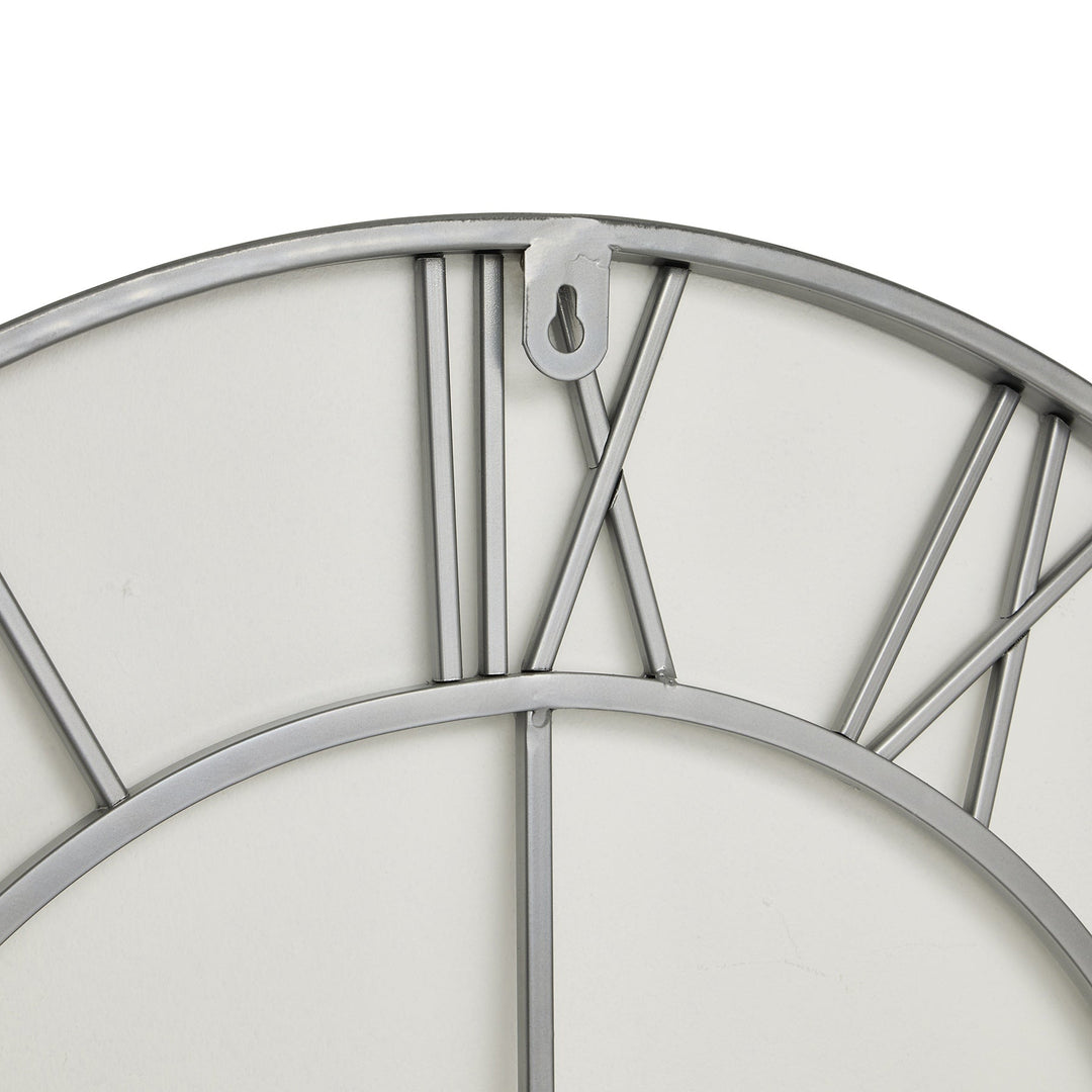 Silver Skeleton Wall Clock - Modern Rattan Ltd