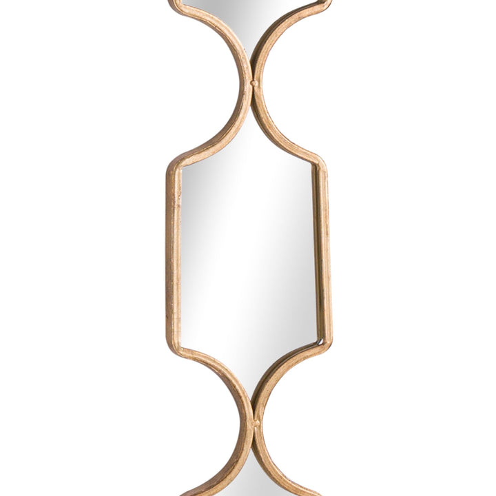 Square Decorative Hanging Collage Mirror In Gold - Modern Rattan Ltd