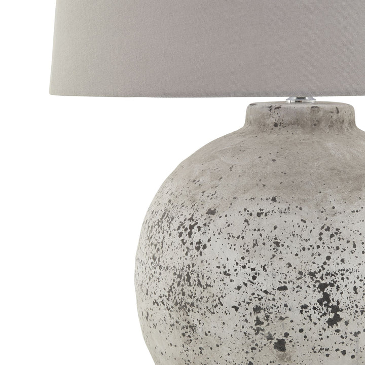 Tiber Large Stone Ceramic Lamp - Modern Rattan Ltd