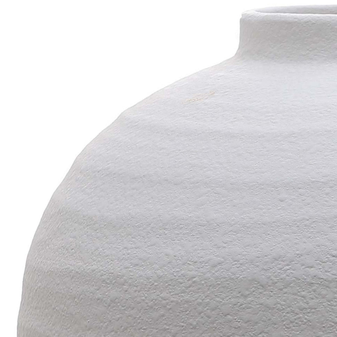 Tiber Matt White Ceramic Vase - Modern Rattan Ltd