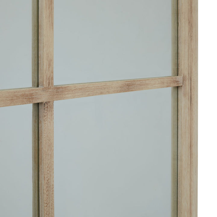 Washed Wood Large Window Mirror - Modern Rattan Ltd