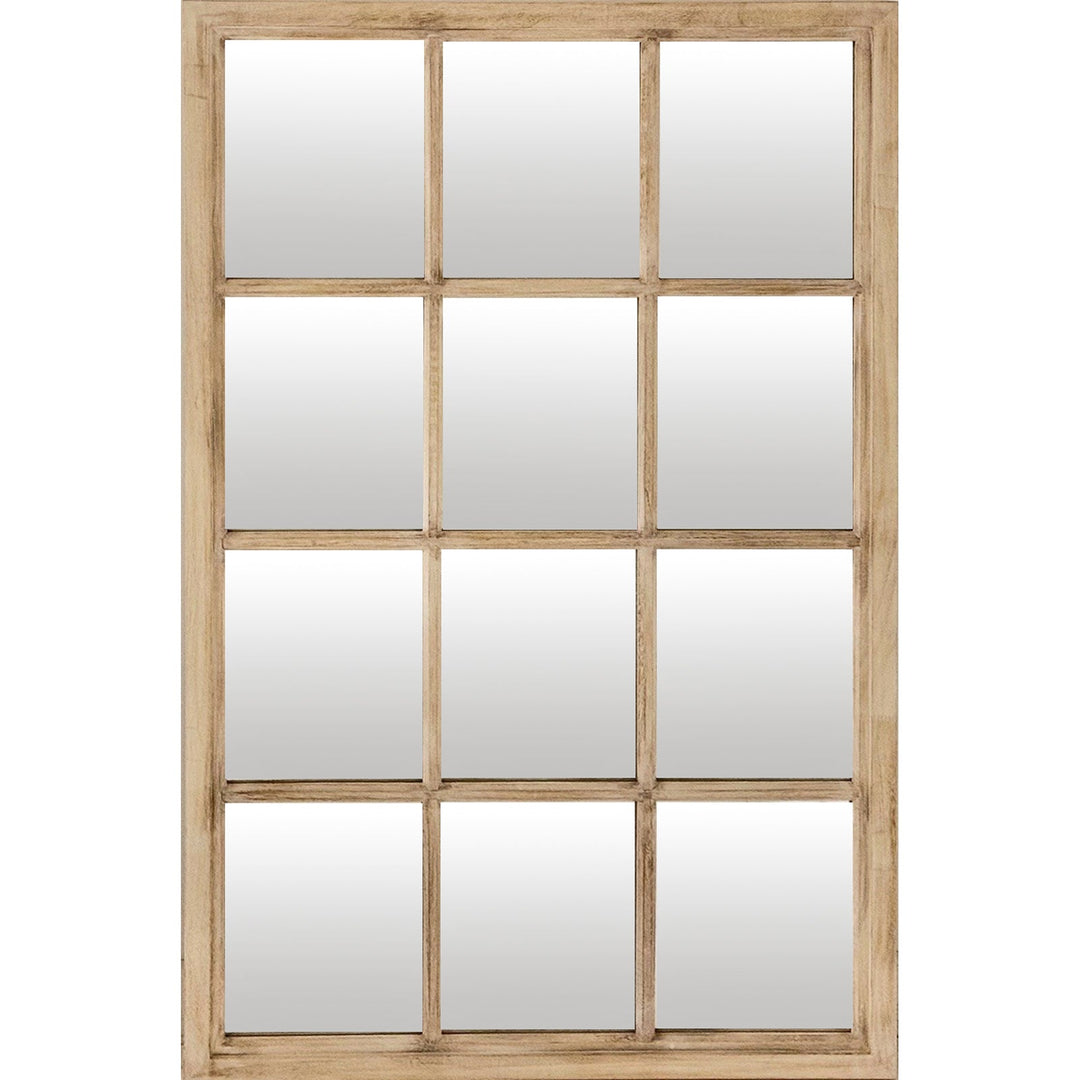 Washed Wood Window Mirror - Modern Rattan Ltd